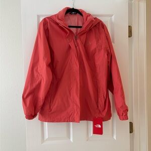 North face hooded rain coat